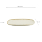 Preview: TDS, Ovaler Teller, Umizuna Beige, 24x16x11cm, Art Nr. 34288