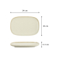 Preview: Ovaler Teller Umizuna Beige, Porzellan, 24 × 16 × 2 cm, Art.-Nr. 34288