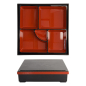 Preview: Bento Box Red, Black, ABS Lacquerware, 25.5 &times; 25.5 cm
