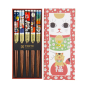 Preview: TDS, Chopstick Set, Lucky Cats, 5 pair, 22,5 cm, Item No. 4603