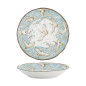 Preview: TDS, Plate, Crane, Light Blue, Ø 22x4cm, Item No. 617348