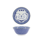 Preview: Tayo Bowl Kawaii Lucky Cat Neko Seikaiha-Neko Blue, Porcelain, 550 ml