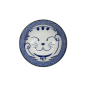 Preview: TDS, Tayo Schale, Kawaii Lucky Cat Neko, Seikaiha-Neko Blue, Ø 15x7cm, 550ml - Art Nr. 617607