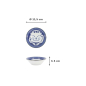 Preview: Sauce Bowl Kawaii Lucky Cat Neko Seikaiha-Neko Blue, Porcelain, Ø 11.5 cm, Item No. 617645