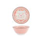Preview: Tayo Bowl Kawaii Lucky Cat Neko Seikaiha-Neko Red, Porcelain, 550 ml
