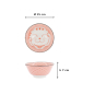Preview: Tayo Bowl Kawaii Lucky Cat Neko Seikaiha-Neko Red, Porcelain, 550 ml, Item No. 617669