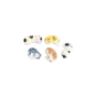 Preview: Chopstick Rest Set Kawaii Sleeping Cat Multicoloured, 5 pcs, Porcelain, Item No. 618079