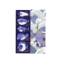 Preview: Chopstick Rest Set Kawaii Fish Blue, White, 5 pcs, Porcelain, Item No. 618109