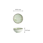 Preview: Bowl Green Cosmos, Stoneware, 200 ml, Item No. 7814