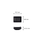 Preview: Saucenschale Schwarz, Melamin, 9,2 × 6,9 × 3,1 cm, Art.-Nr. 8017
