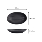 Preview: Sushi-Platte Zen Schwarz, Melamin, 23 × 14,5 × 3,5 cm, Art.-Nr. 8559