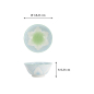 Preview: Rice Bowl Lily Flower Oriental HB Mixed Bowls Hell Blue, Porcelain, 550 ml, Item No. 8967