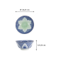 Preview: Reisschale Lily Flower Oriental HB Mixed Bowls Blau, Porzellan, 550 ml, Art.-Nr. 8968