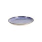 Preview: Plate Seigaiha Blue, Brown, Porcelain, Ø 21.5 cm, Item No. 14209