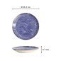 Preview: Plate Seigaiha Blue, Brown, Porcelain, Ø 21.5 cm, Item No. 14209