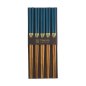 Preview: Bamboo Petrol 5 Paar Essstäbchen bei Tokyo Design Studio