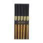 Preview: Bamboo Schwarz 5 Paar Essstäbchen bei Tokyo Design Studio