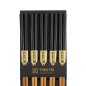 Preview: TDS, 5 Paar Essstäbchen, Bamboo Schwarz, Art.-Nr. 14461