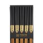 Preview: TDS, 5 Paar Essstäbchen, Bamboo Schwarz, Art.-Nr. 14461