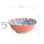 Preview: TDS, Tayo Bowl, Mixed Bowls Sakura, Blue/Red, Ø 19.7 x 7 cm, 1000ml - Item No. 15467