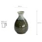 Preview: TDS, Sake Flasche, Weiß/Grün, Ø  8x12,5 cm, 300 ml, Art.-Nr. 15845
