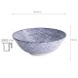 Preview: TDS, Ramen-Schale, Nippon Blue, Waves, Ø 21 x 7,8 cm 1000 ml - Art Nr. 16012