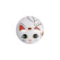 Preview: Tea Container Lucky Cat White, Stainless Steel, Ø 8.6 × 8.4 cm, 100 g, Item No. 16184