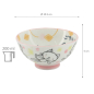 Preview: TDS, Reis-Schale, Kawaii Gochisosama Katze Neko, Rosa, Ø 10,5 x 5 cm 200 ml - Art Nr. 16296