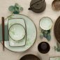 Preview: TDS, Plate, Green Cosmos, Ø 22.5x3cm, Item No. 16509