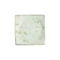 Preview: Square Plate Green Cosmos, Stoneware, 17.5 × 17.5 × 2.2 cm, Item No. 16511