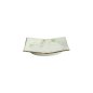 Preview: Square Plate Green Cosmos, Stoneware, 17.5 × 17.5 × 2.2 cm, Item No. 16511