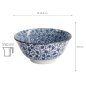 Preview: TDS, Bowl, Hana Blue Mixed Bowls, Ø 14.8 x 6.8 cm 550 ml, Karakusa - Item No. 16522