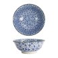 Preview: Ramenschale Hana Blue Mixed Bowls Karakusa, Porzellan, 1,2 l