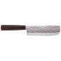 Preview: Nakiri Knife (vegetable knife) Sekiryu, Stainless steel, Hammered finish, blade 16.5 cm, handle in Wood
