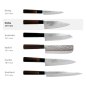Preview: Deba Knife (fish knife) Sekiryu, Stainless steel, Hammered finish, blade 15 cm, handle in Wood, Item No. 16608