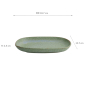 Preview: Sushi-Platte Vert Sauge Grün, Steinzeug, 19 × 13 cm, Art.-Nr. 16658