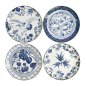 Preview: Plate Set Flora Japonica Blue, White in a gift box, 4pcs, Porcelain, Ø 16 cm, Item No. 16851