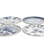 Preview: Plate Set Flora Japonica Blue, White in a gift box, 4pcs, Porcelain, Ø 16 cm, Item No. 16851