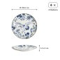 Preview: Teller-Set Flora Japonica Blau/Weiß in Geschenkbox, 4-tlg., Porzellan, Ø 20,6 cm, Art.-Nr. 16852
