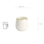 Preview: TDS, Milk Jar, Nippon White, Lines, 5.5 x 5.7 cm 100 ml - Item No. 16986