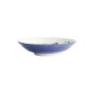 Preview: Deep Plate Seafood Snapper Blue, White, Porcelain, Ø 21.7 cm, 900 ml, Item No. 17787