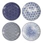 Preview: Plate Set Nippon Blue Blue, White, 4pcs, Porcelain, Ø 16 cm, Item No. 17958