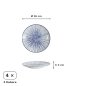 Preview: Plate Set Nippon Blue Blue, White, 4pcs, Porcelain, Ø 16 cm, Item No. 17958