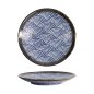 Preview: Teller Aisai Seigaiha Blau, Steinzeug, &Oslash; 22,7 cm