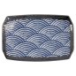 Preview: TDS, Plate, Aisai Seigaiha, 22x14.5x2.3cm, Item No. 18585