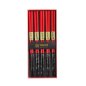 Preview: TDS, 5 Paar Essstäbchen, Red Black Flower, 22,5 cm, Art.-Nr. 18617