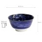 Preview: TDS, Japonism Schale, Crane, Blau, Ø 12,7 x 6,8 cm - Art Nr: 18755