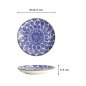 Preview: Plate Ohuke Dahlia Blue, White, Porcelain, Ø 21.5 cm, Item No. 18888