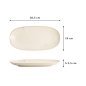 Preview: Sushi Plate Titanium Matte White, Porcelain, 28.5 × 14 × 2.5 cm, Item No. 20360