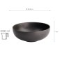 Preview: TDS, Round Bowl, Yuzu Black, Ø 18.9x7cm 1000ml, Item No. 20388